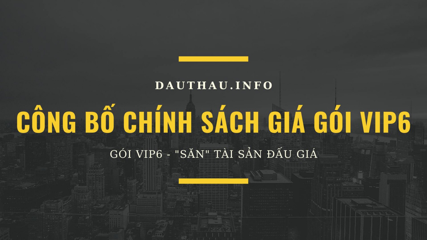DauThau.info công bố chính sách giá gói VIP6