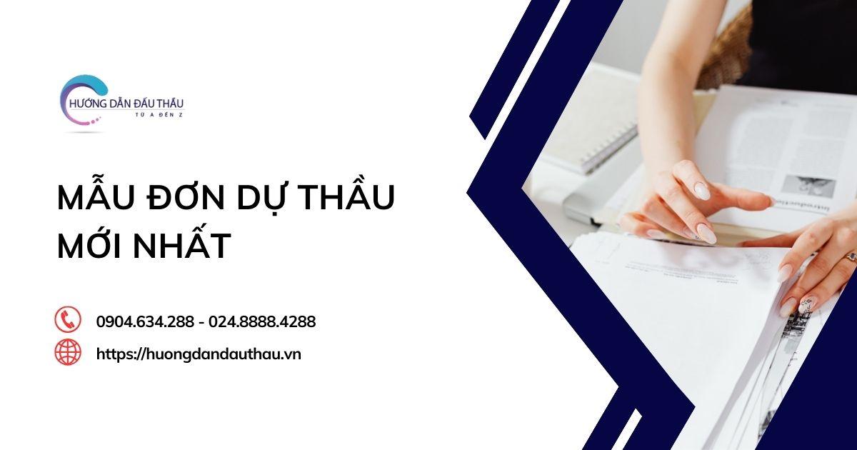 Mẫu đơn dự thầu mới nhất 2025